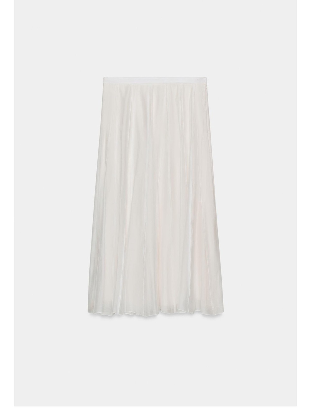 Zara White Pleated Maxi Skirt - Picture 7 of 9